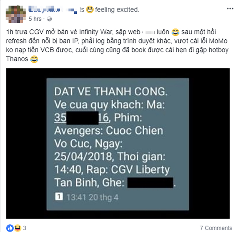 Vừa mở bán Avengers: Infinity War, trang đặt vé của CGV đã sập?